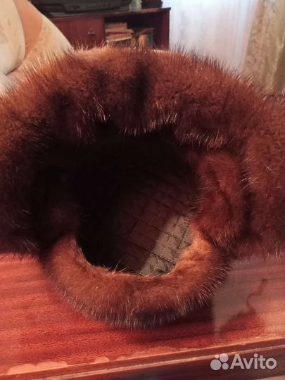 Норковая шапка мужская ушанка