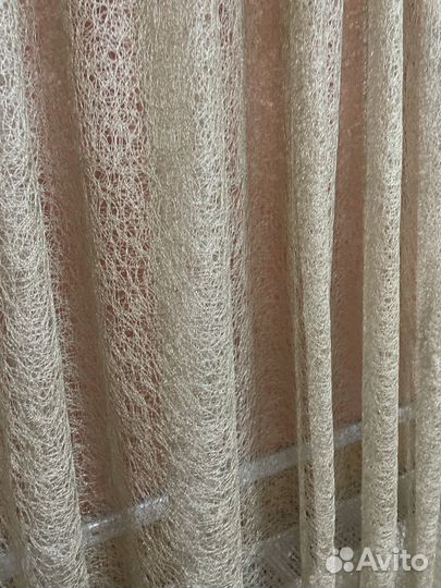 Шторы тюль с ламбрекеном и покрывало на кровать