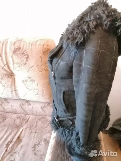 Косуха,нат кожа, дублёнка,48р эх