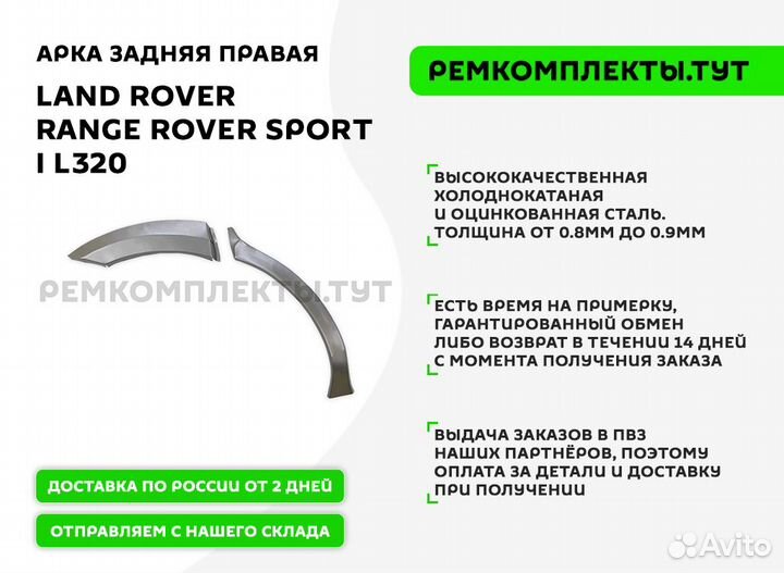 Арка задняя правая Land Rover Range Rover Sport