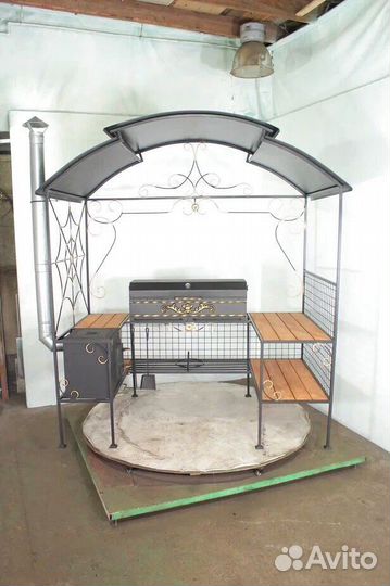Мангал с печкой под казан
