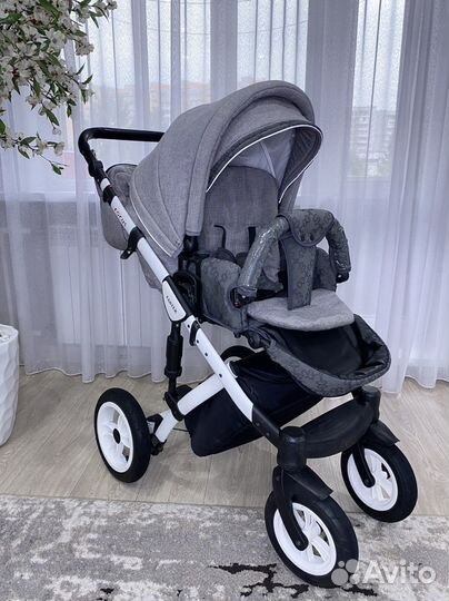 Коляска 3 в 1Verdi Faster (серый лён) доставка