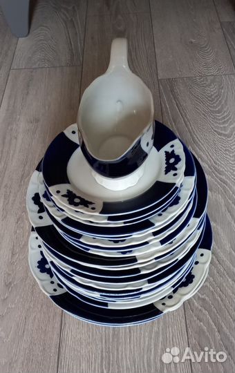 Столовый набор кобальт