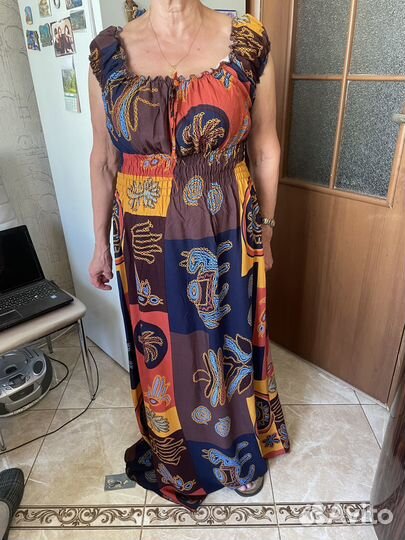 Новое длинное платье из вискозы