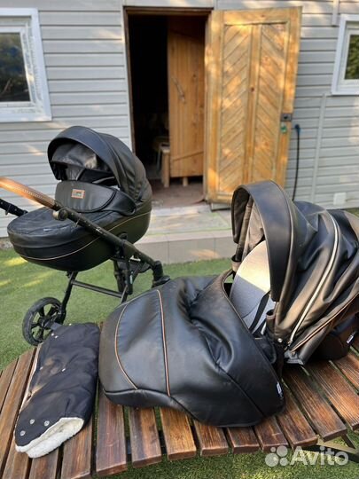 Коляска 2 в 1 Bass soft эко кожа
