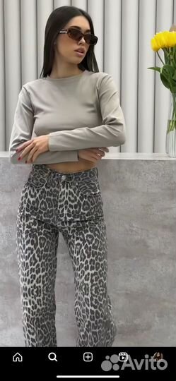 Леопардовые джинсы