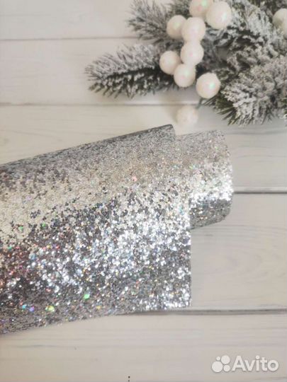 Кожзам с блестками