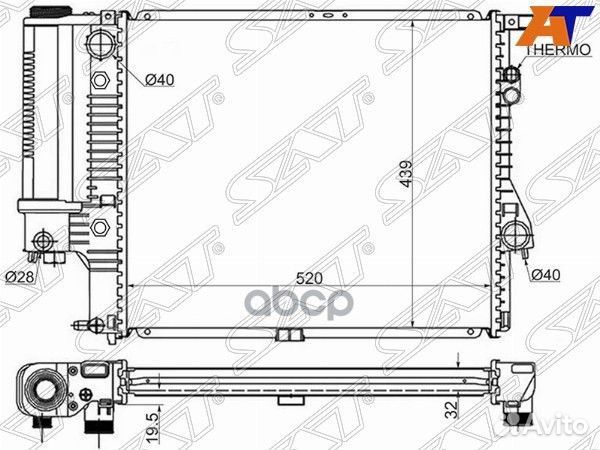 Радиатор BMW 5-Series 95-04 sgbw000497 Sat