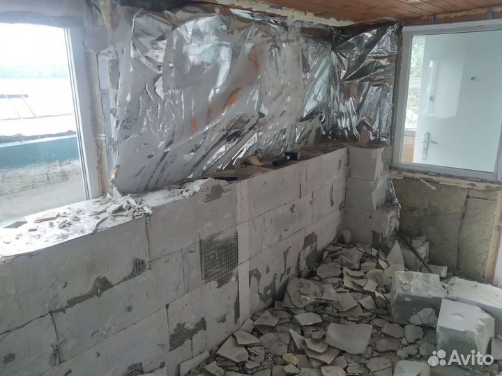 Демонтажные работы, снос, демонтаж, разбор