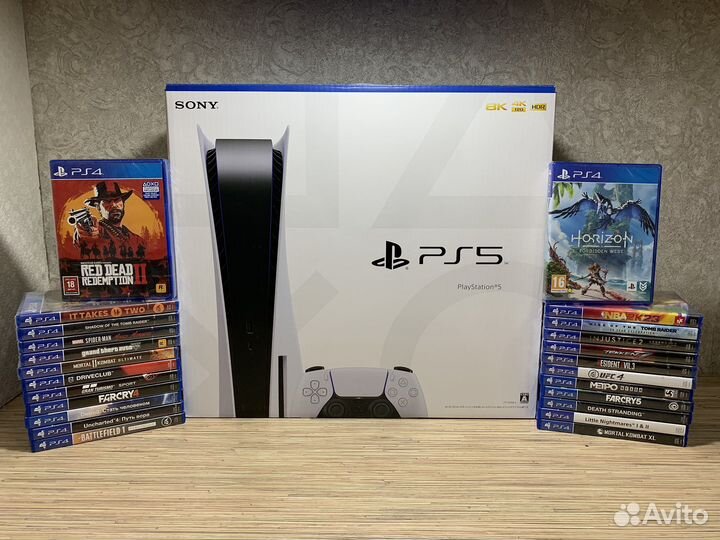 Новая/PlayStation 5 С Дисководом (1200А) + 40Игр