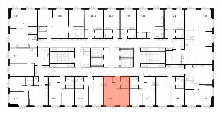 2-к. квартира, 32,5 м², 17/26 эт.