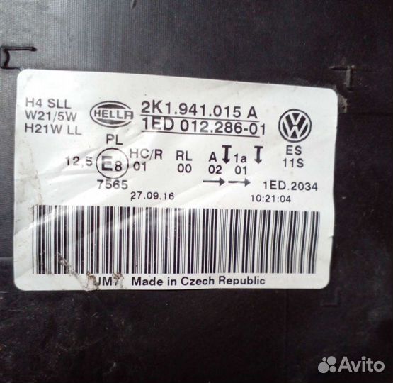 Фара на volkswagen Caddy 2016 левая