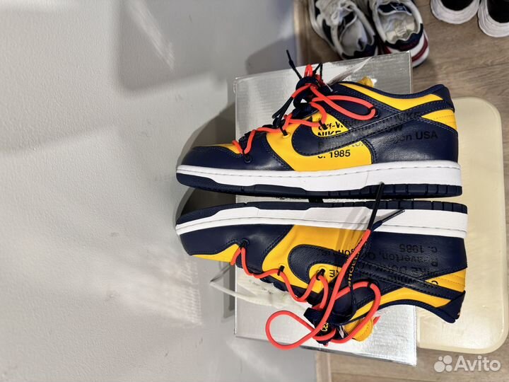 Off-White X Nike Dunk Low Michigan кеды оригинал