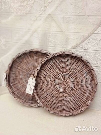 Поднос плетёный