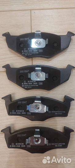 Колодки тормозные Bosch