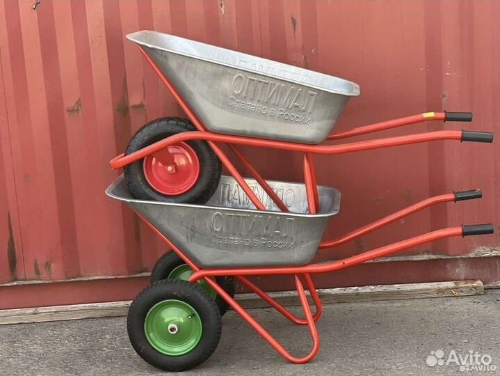 Тачка строительная усиленная 2 и 1 колесная