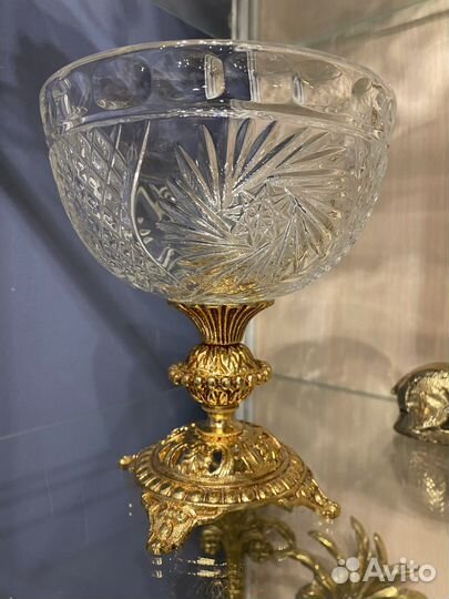 Ваза конфетница хрусталь