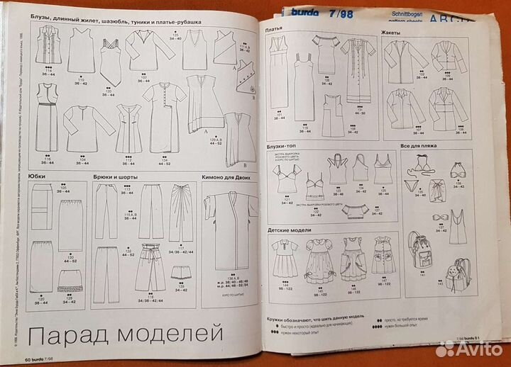 Журнал Burda 7/1998