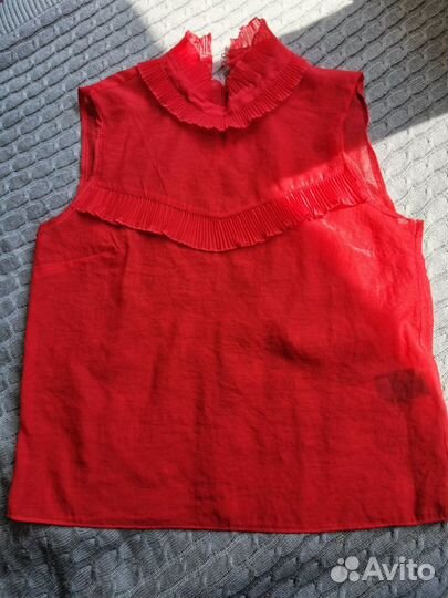 Блуза H&m прозрачная красная