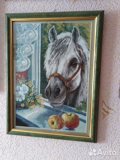 Картина, вышитая крестом, ручная работа