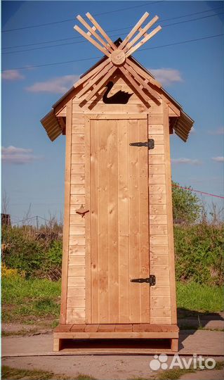 Дачный туалет деревянный SHP793
