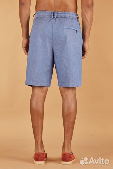 Голубые шорты из хлопка