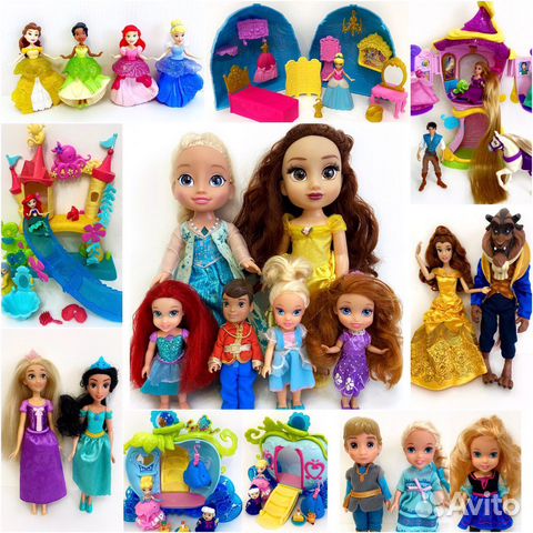 Принцессы Disney куклы Эльза новая Бель домики