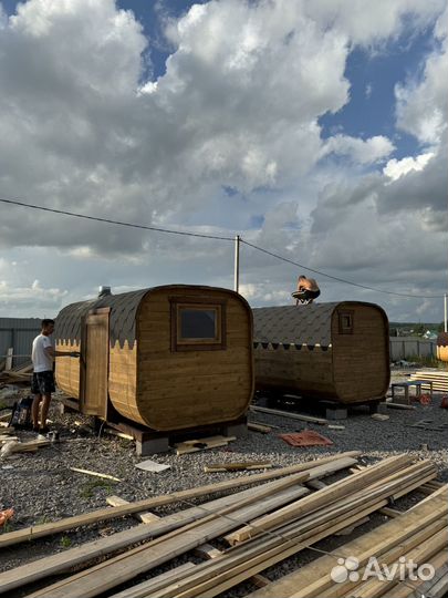 Баня бочка квадро с гарантией