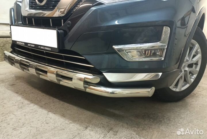 Защита переднего бампера Nissan X-trail 2018