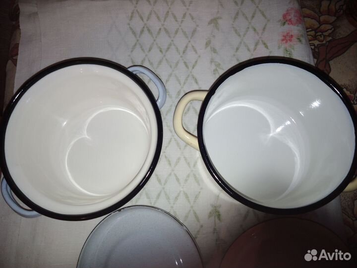 Кастрюля эмалированная СССР новая