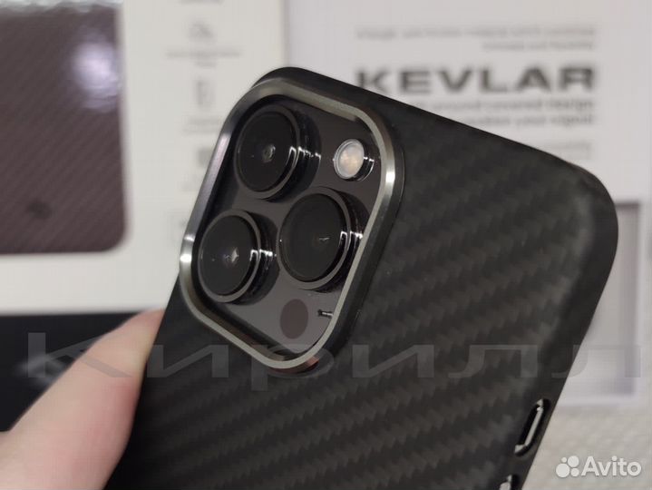 Чехол kevlar на iPhone 11/12/13/14 pro max карбон
