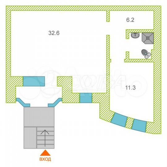 Продам торговое помещение, 53.4 м²