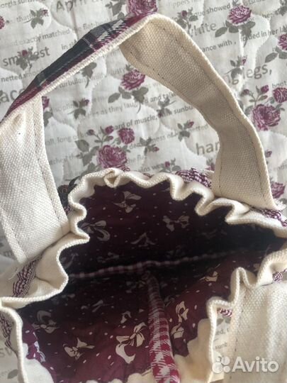 Милая текстильная сумка сумочка