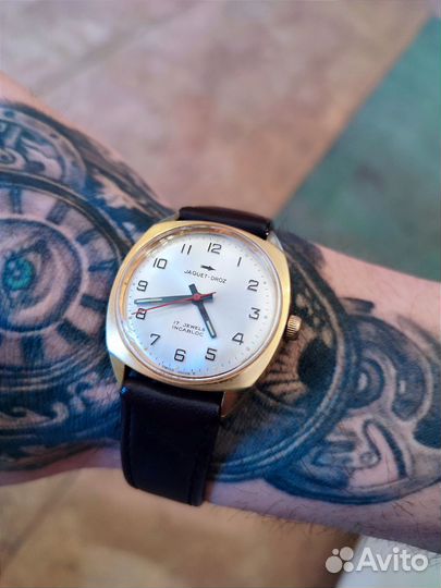 Часы jaquet droz Swiss made luxe оригинал позолота