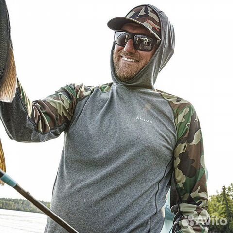 Термофутболка Simms SolarFlex Hoody Woodland