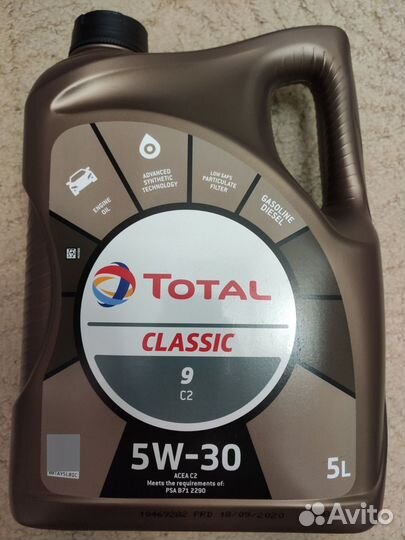 5w-30 Total Classic 9 5л