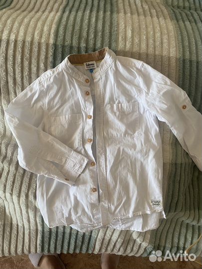 Белая рубашка на мальчика 110
