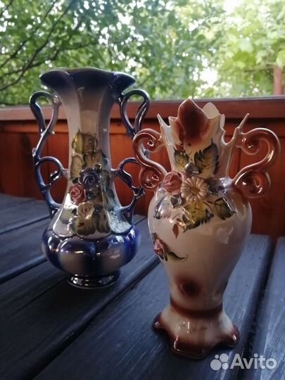 Вазы СССР керамика, стекло