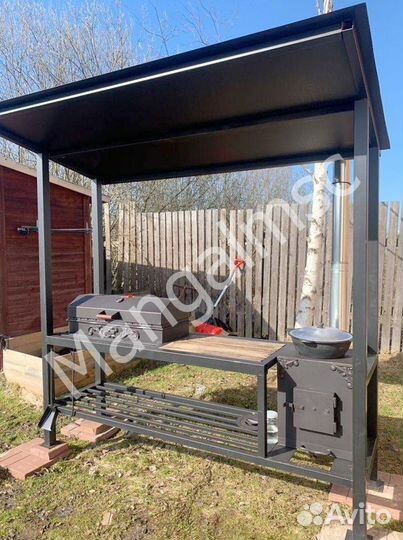 Мангал с крышей