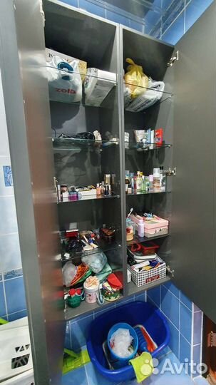 Шкаф пенал для ванной IKEA godmorgon серый