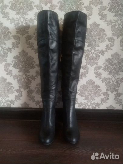 Ботфорты кожаные