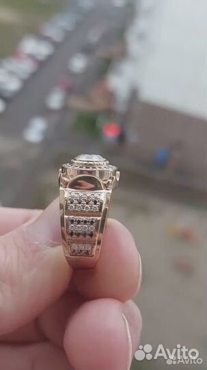 Печатка с бриллиантами (муассанитами)