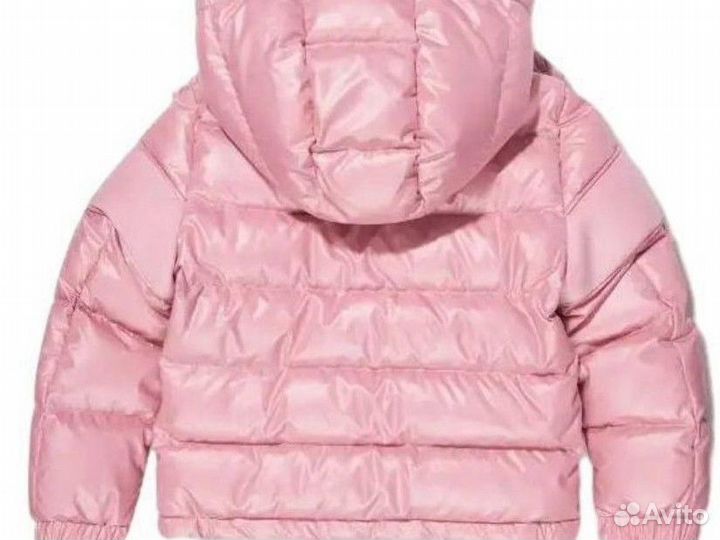 Пуховик moncler женский розовый