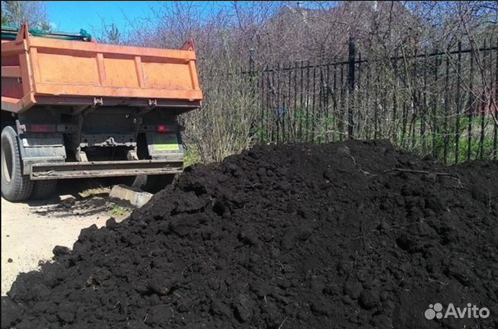 Торф чернозем грунт земля доставка