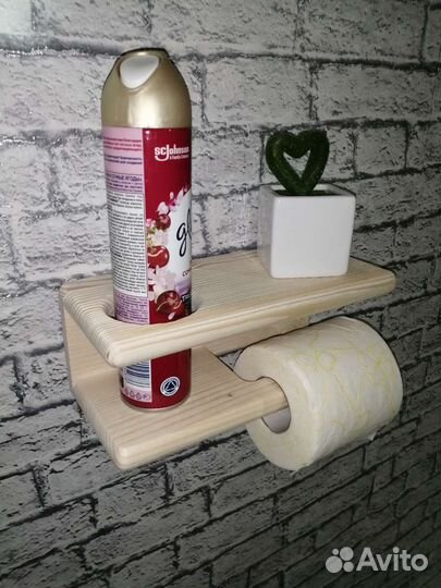 Держатель для туалетной бумаги деревянный