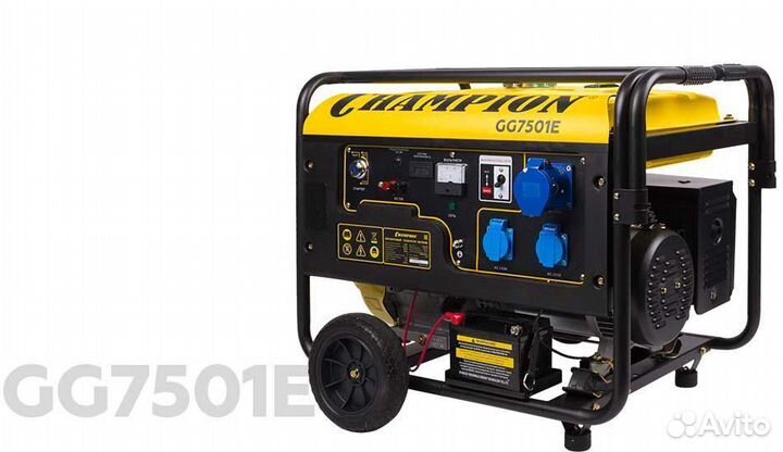Генератор champion GG7501E-3