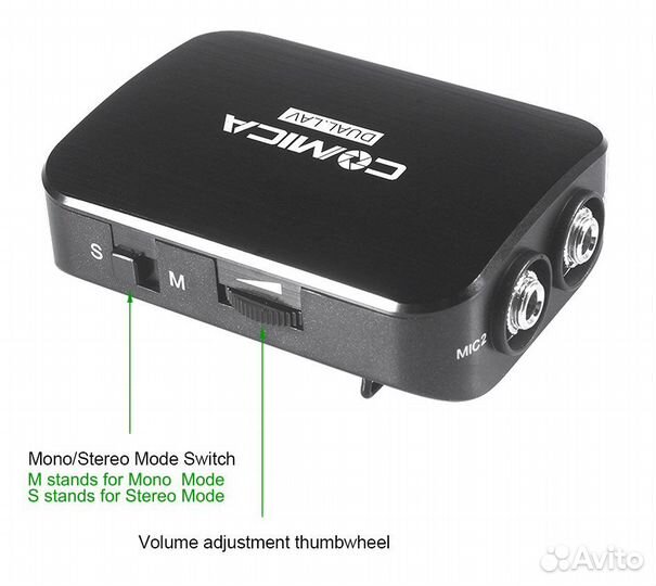 Микрофон петличный двойной CoMica dual.LAV CVM-D03