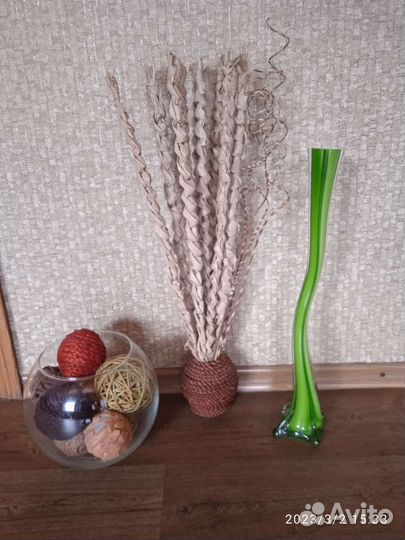 Предметы интерьера. Вазы. Плетёные шары