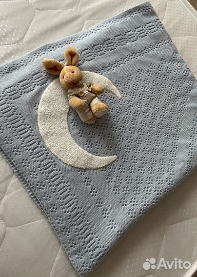 Плед детский вязаный на выписку