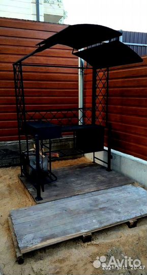 Мангал с печью